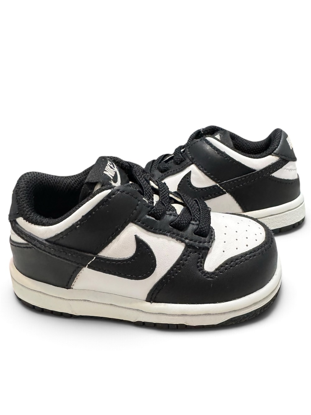 Nike Dunk Low Toddler Panda Dunks Black and White Low-Top Sneakers 6C CW1589-100